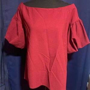 Chic Off-Shoulder Red Blouse